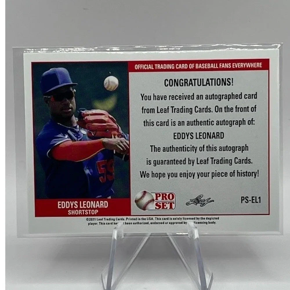Eddys Leonard Auto 2021 Leaf Pro Set PS-EL1 MLB Los Angeles Dodgers